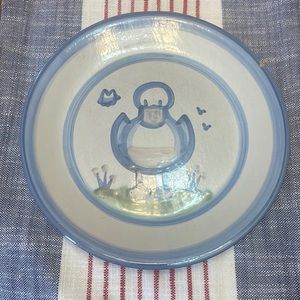 M. A. Hadley Pottery duck large 11” dinner plate.